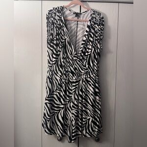 Lane Bryant Zebra Pattern Romper